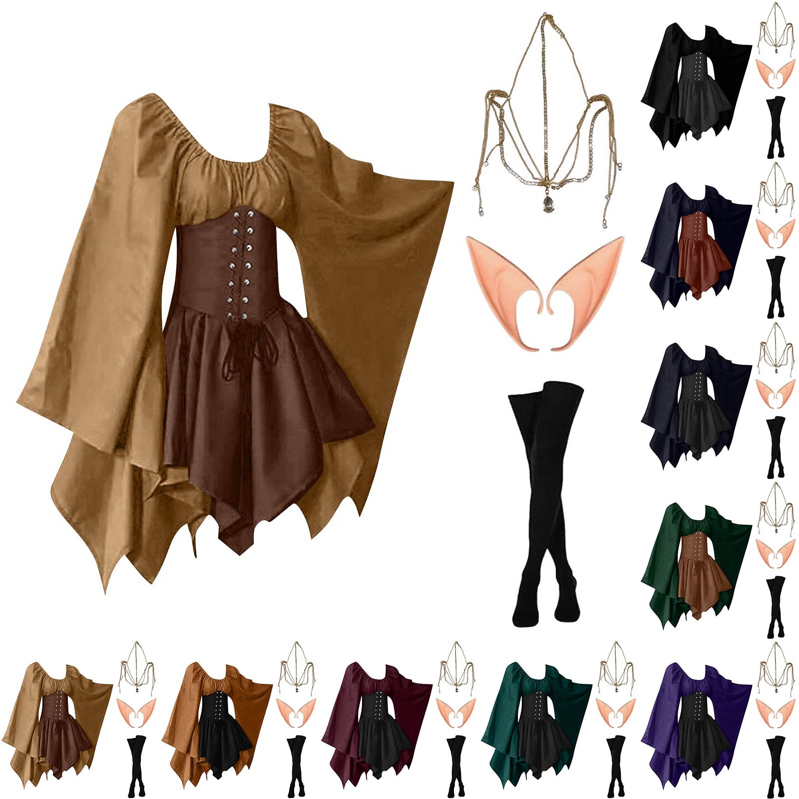 Elf Costume Christmas - Halloween Cosplay Palace Victoria Mittelalter Vintage