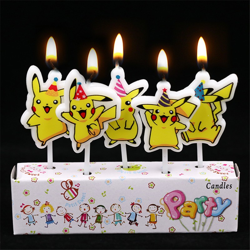 Holiday Candle Set - 5 teile/los Pokemon Geburtstag Kuchen Kerze