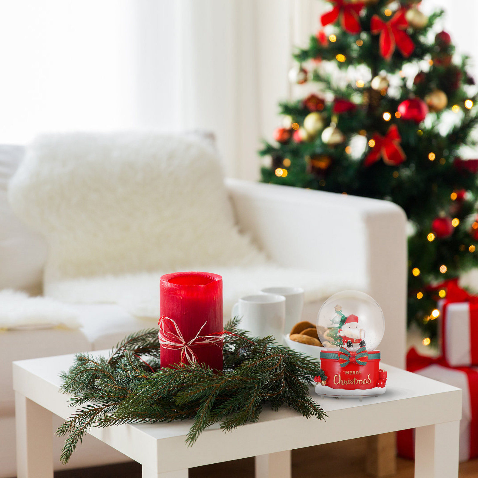 Weihnachts-Weihnachtsmann-Kris – Snow Globe Musical Bewertung und Preis