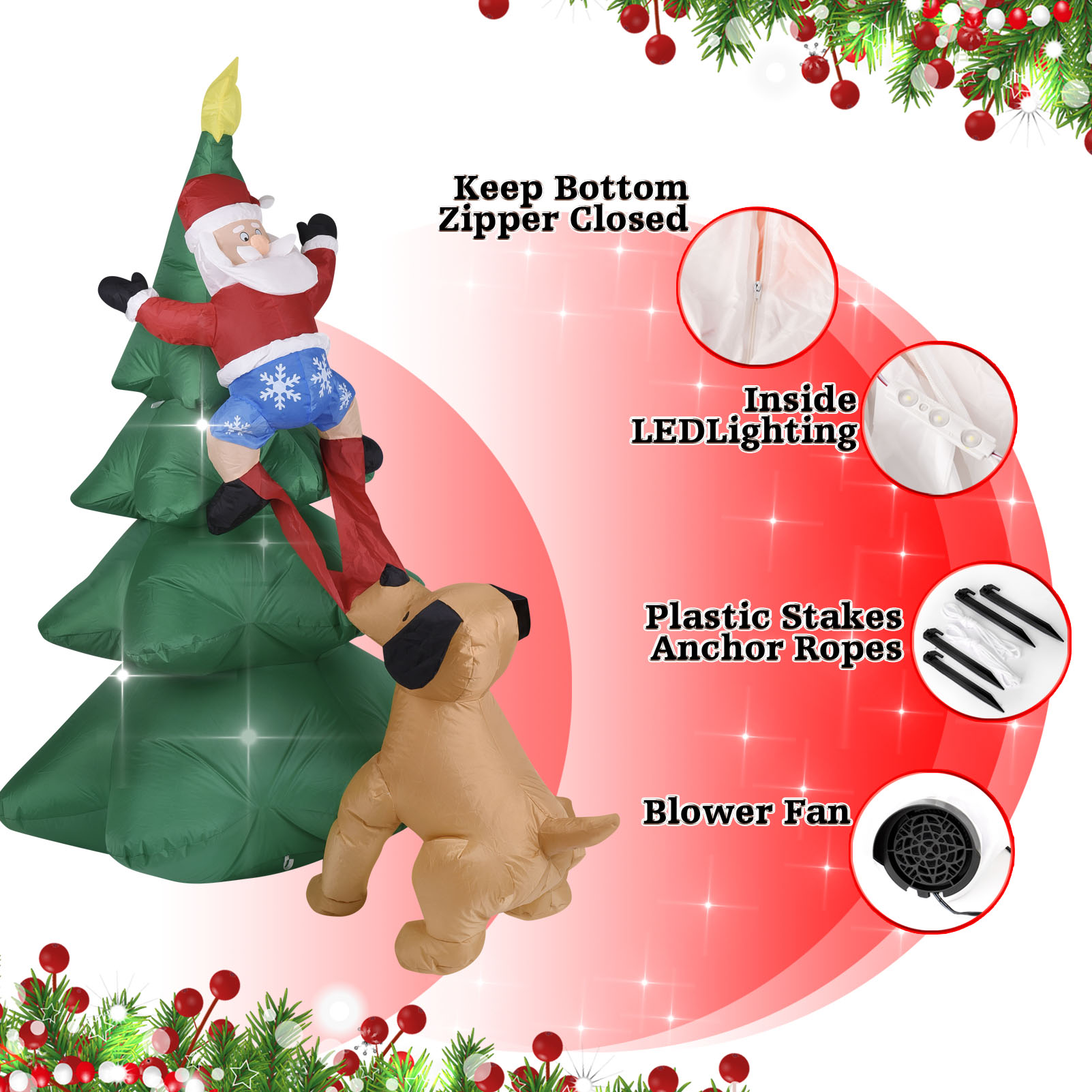 Aufblasbarer Weihnachtshund mi – Christmas Lights Outdoor Bewertung und Preis