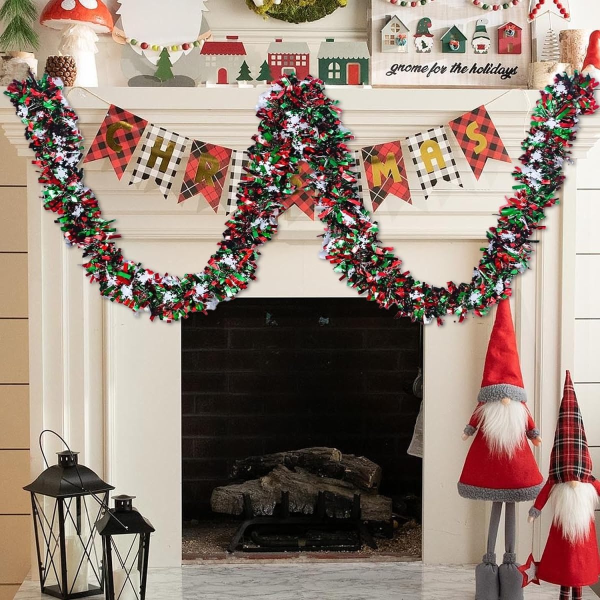2 Meter Lange Grün-Rote Weihna – Tinsel Garland Decoration Bewertung und Preis