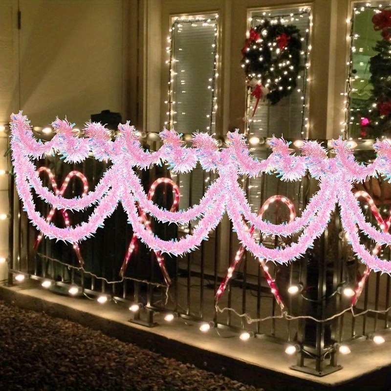 4-Meter-Rosa-Weihnachtsgirland – Tinsel Garland Decoration Bewertung und Preis
