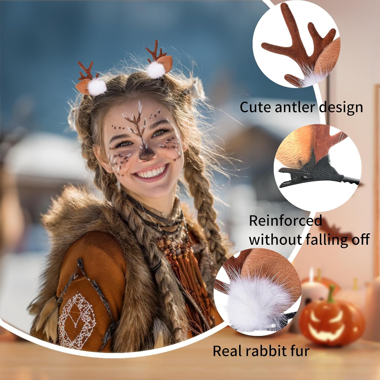 1/2 Paar kleine Hirschohren-Ge – Reindeer Antlers Headband Bewertung und Preis